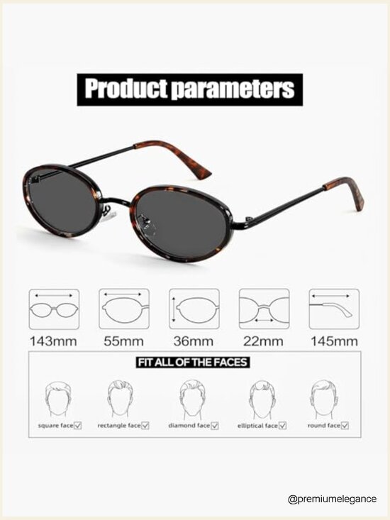Retro Oval Sunglasses for Women Small Frame Sun Glasses Cute Chic Sunnies main image 4